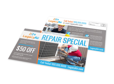 HVAC Special Offers EDDM Postcard Template 5cicy8aax3 preview