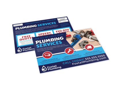 Plumbing EDDM Postcards Template Preview