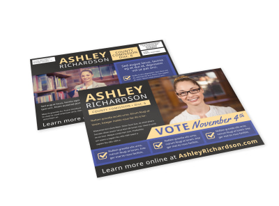 Political Campaign EDDM Postcard Template u4oj8y30bm preview