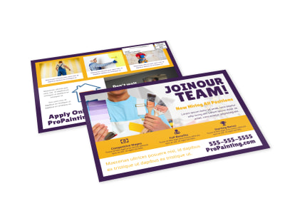 Now Hiring EDDM Postcard Template 1110og583w preview