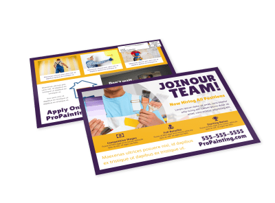 Now Hiring EDDM Postcards Template Preview