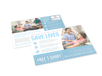 Blood Drive EDDM Postcards Template Preview