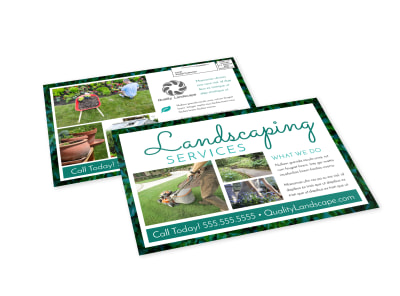 Landscaping Services Offered EDDM Postcard Template pwl4mmpync preview
