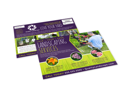 Landscaping Services Offered EDDM Postcard Template qf1io7i12u preview