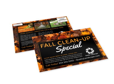 Lawn Mowing Fall Cleanup EDDM Postcard Template x9ny3hfm4h preview