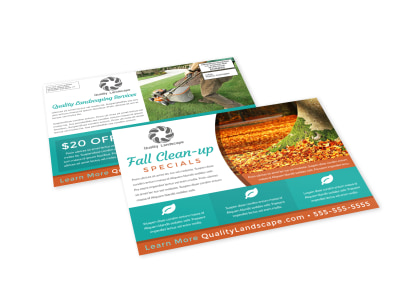 Lawn Mowing Fall Cleanup EDDM Postcard Template cavbl7y30f preview