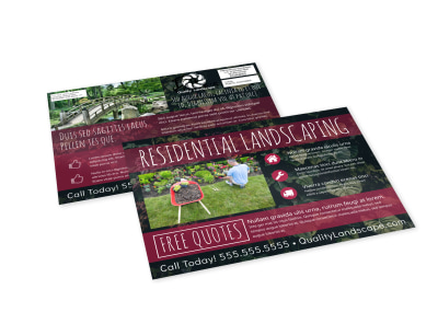 Residential Landscaping EDDM Postcard Template 1tq0d12h08 preview