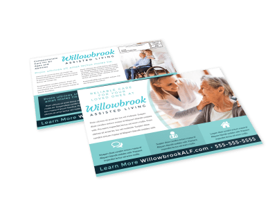 Assisted Living EDDM Postcards Template Preview