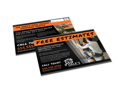 Free Estimate Handyman EDDM Postcard Template r6d2p4octn preview