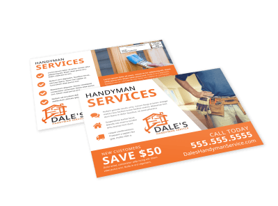 Handyman EDDM Postcards Template Preview