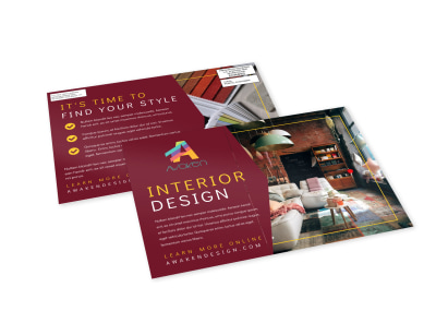 Interior Design EDDM Postcard Template i7wo9j12lm preview