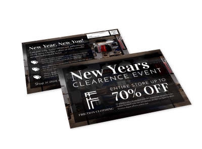 New Years EDDM Postcards Template Preview