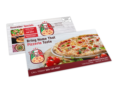 Pizzeria EDDM Postcard Template preview