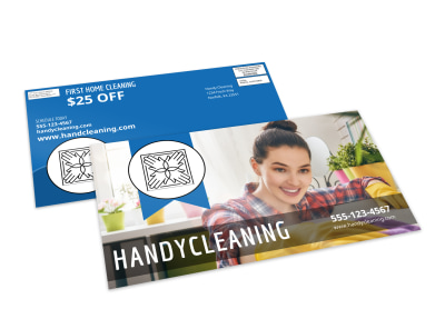 Handy Cleaning Business EDDM Postcard Template preview