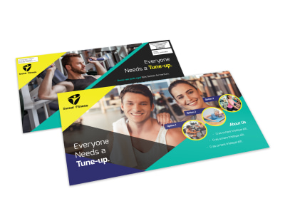Fitness Gym EDDM Postcard Template preview