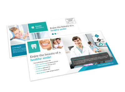 Healthy Smile Dental EDDM Postcard Template preview