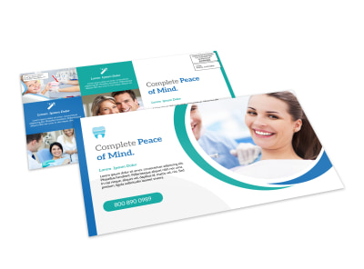 Peace Of Mind Dental EDDM Postcard Template preview