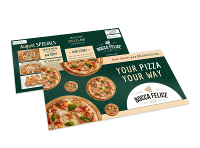 Classic Pizza Restaurant EDDM Postcard Template preview