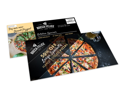 Italian Pizza Restaurant EDDM Postcard Template preview
