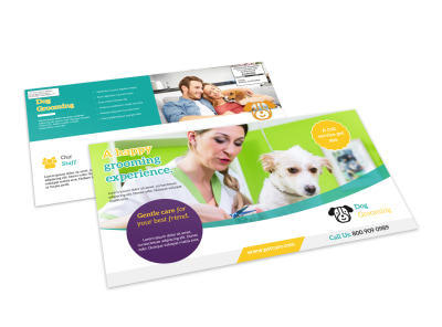 Grooming Service EDDM Postcard Template preview