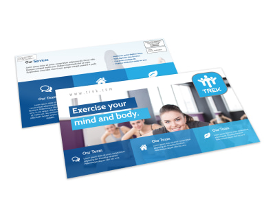 Mind & Body Fitness EDDM Postcard Template preview