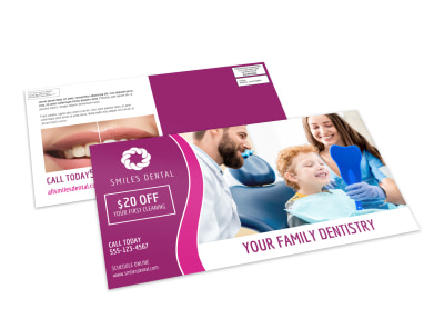 Family Dentistry EDDM Postcard Template preview