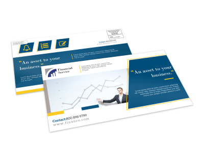 Financial Service EDDM Postcard Template preview