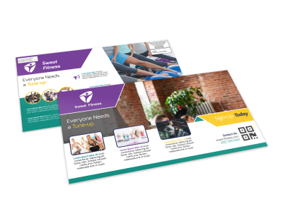 Fitness Sign Up EDDM Postcard Template preview