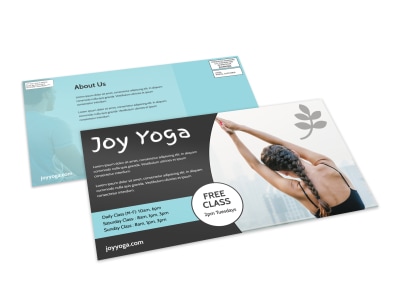 Joy Yoga EDDM Postcard Template preview
