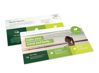 Calm Yoga EDDM Postcard Template preview
