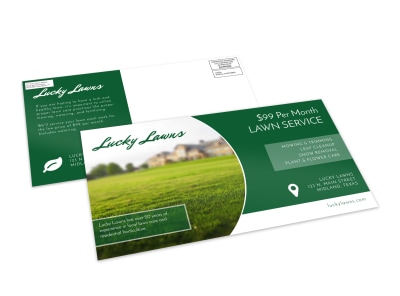 Lucky Lawn Care EDDM Postcard Template preview