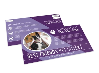 BF Pet Sitting EDDM Postcard Template preview