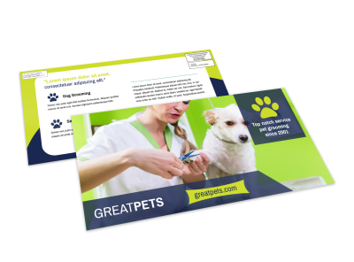 Great Dog Grooming EDDM Postcard Template preview