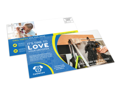 Dog Groomer EDDM Postcard Template preview