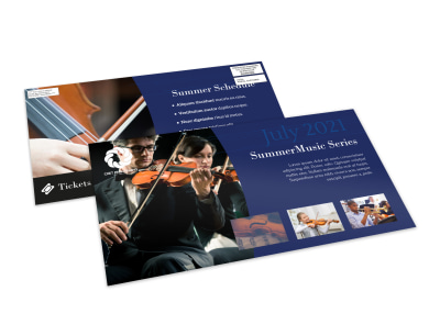 Summer Music Event EDDM Postcard Template preview
