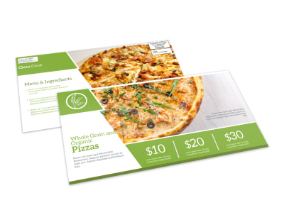 Modern Pizza Restaurant EDDM Postcard Template preview