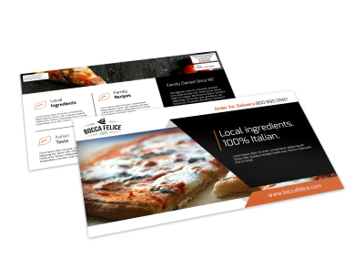 Local Pizza Restaurant EDDM Postcard Template preview