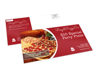 Pizza Party EDDM Postcard Template preview