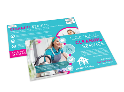 Fast Cleaning Business EDDM Postcard Template preview