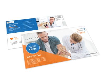 Now Open Pet Care EDDM Postcard Template preview