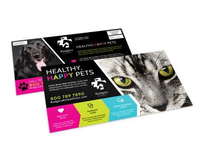Happy Pets EDDM Postcard Template preview
