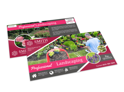 Cool Landscaping EDDM Postcard Template preview