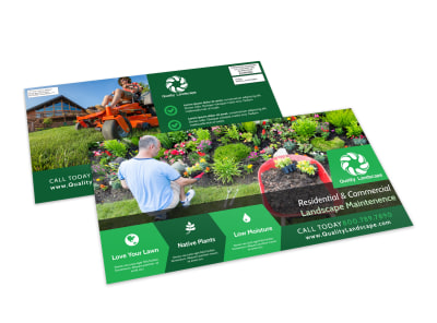 Landscape Maintenance EDDM Postcard Template preview