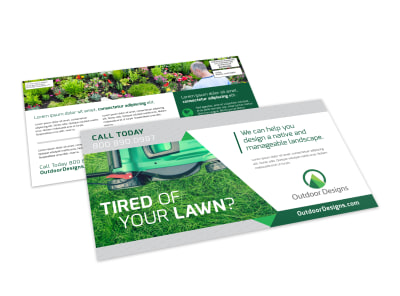 Tired Of Your Lawn EDDM Postcard Template preview