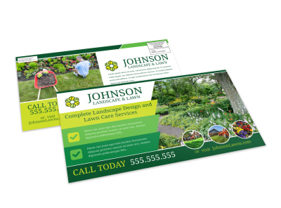 Landscape & Lawn EDDM Postcard Template preview