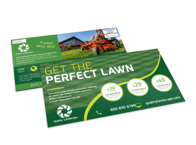 Perfect Lawn EDDM Postcard Template preview