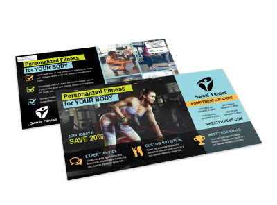Personalized Fitness EDDM Postcard Template preview