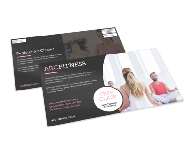 Class Fitness EDDM Postcard Template preview