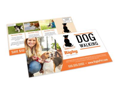Dog Walking EDDM Postcard Template gjr6s20upu preview