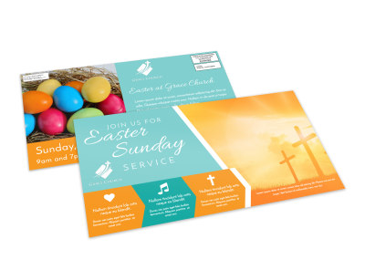 Easter Church Service EDDM Postcard Template ire9y3cbez preview
